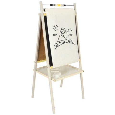 Drewniana tablica kredowa magnetyczna z liczydłem i rolką papieru 45 x 40 x 100 cm Drewniana tablica kredowa magnetyczna z liczydłem i rolką papieru 45 x 40 x 100 cm