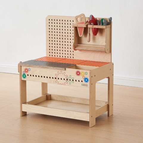 Drewniany warsztat XXL Montessori STEM z narzędziami Drewniany warsztat XXL Montessori STEM z narzędziami
