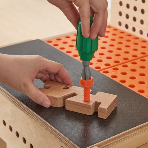 Drewniany warsztat XXL Montessori STEM z narzędziami Drewniany warsztat XXL Montessori STEM z narzędziami