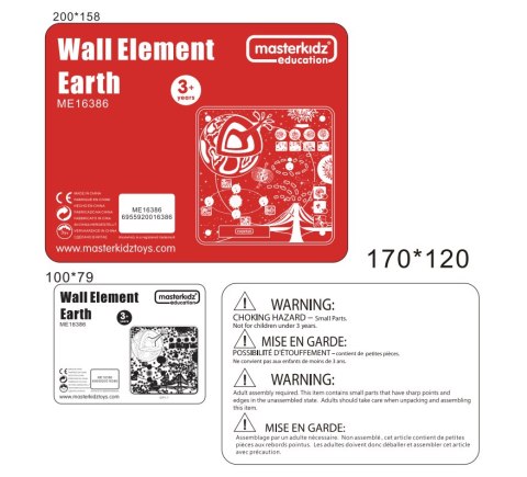 Drewniana tablica edukacyjna – Ziemia i kosmos Montessori