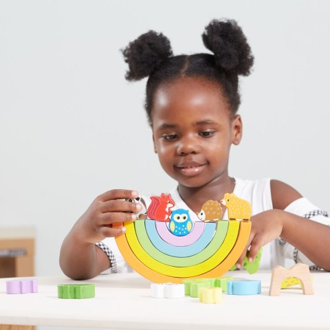 Drewniana Tęcza Układanka Klocki Kreatywne Montessori Drewniana Tęcza Układanka Klocki Kreatywne Montessori