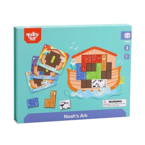 Drewniana układanka magnetyczna Montessori – Arka Noego, 26 el. Drewniana układanka magnetyczna Montessori – Arka Noego, 26 el.