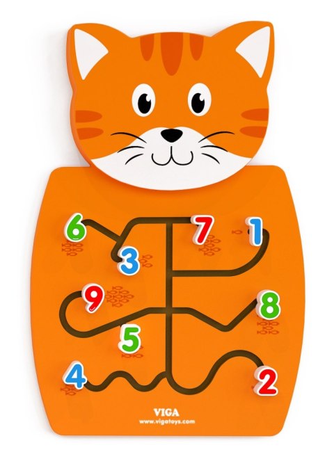 Drewniana Tablica Manipulacyjna Cyfry Kotek – nauka liczenia, Montessori, certyfikat FSC Drewniana Tablica Manipulacyjna Cyfry Kotek – nauka liczenia, Montessori, certyfikat FSC