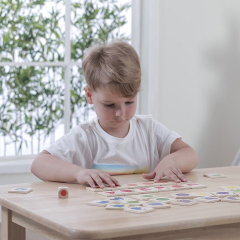 Drewniana gra edukacyjna – układanka „Sortuj i dopasuj kolory i kształty”, 38 elementów Drewniana gra edukacyjna – układanka „Sortuj i dopasuj kolory i kształty”, 38 elementów
