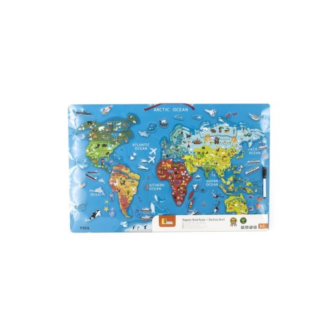 Drewniana Tablica Edukacyjna 2w1 z Magnetyczną Mapą Świata – Viga, Montessori, 106 Elementów Drewniana Tablica Edukacyjna 2w1 z Magnetyczną Mapą Świata – Viga, Montessori, 106 Elementów