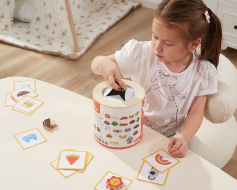 Drewniana Gra W Ciemno – Dotknij i Poczuj, Sortowanie i Losowanie Wzorów, Montessori Drewniana Gra W Ciemno – Dotknij i Poczuj, Sortowanie i Losowanie Wzorów, Montessori