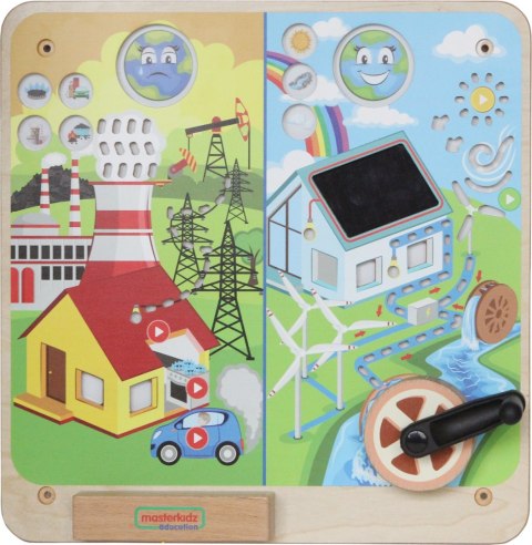 Drewniana tablica edukacyjna – energia odnawialna i nieodnawialna Montessori Drewniana tablica edukacyjna – energia odnawialna i nieodnawialna Montessori