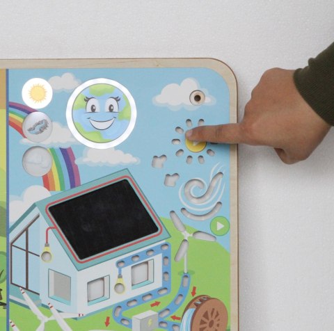 Drewniana tablica edukacyjna – energia odnawialna i nieodnawialna Montessori Drewniana tablica edukacyjna – energia odnawialna i nieodnawialna Montessori