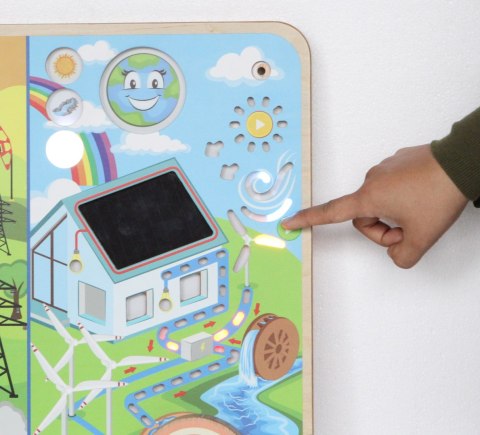 Drewniana tablica edukacyjna – energia odnawialna i nieodnawialna Montessori Drewniana tablica edukacyjna – energia odnawialna i nieodnawialna Montessori