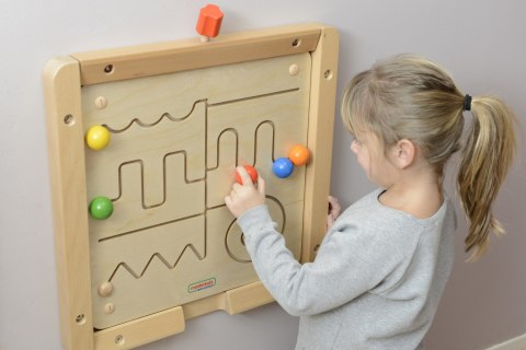 Drewniana tablica edukacyjna – labirynt Montessori Drewniana tablica edukacyjna – labirynt Montessori