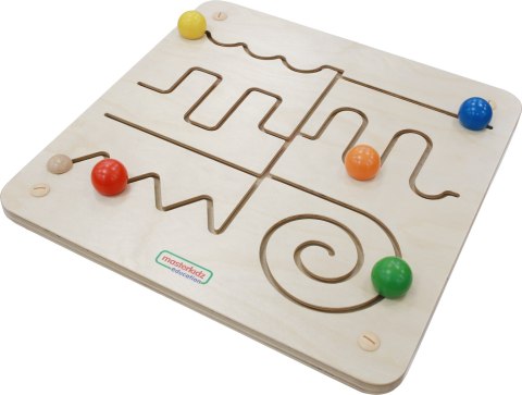 Drewniana tablica edukacyjna – labirynt Montessori Drewniana tablica edukacyjna – labirynt Montessori
