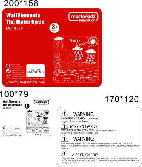 Drewniana tablica edukacyjna – obieg wody Montessori