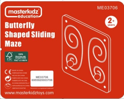 Drewniana tablica przesuwna – kształt motyla Montessori Drewniana tablica przesuwna – kształt motyla Montessori