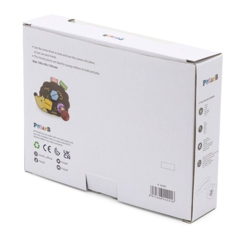 Drewniana zabawka konstrukcyjna – jeżyk ze śrubkami Montessori