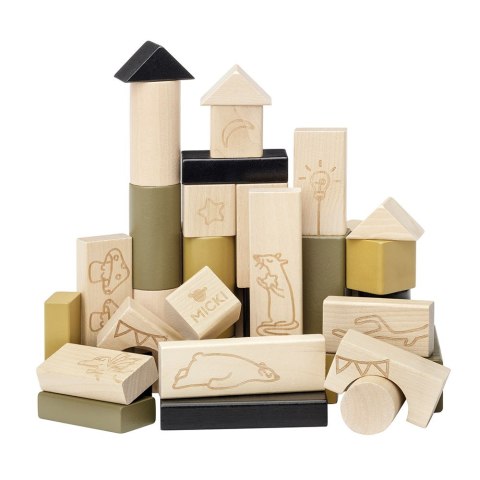 Drewniane klocki Premium – zestaw 40 elementów Drewniane klocki Premium – zestaw 40 elementów