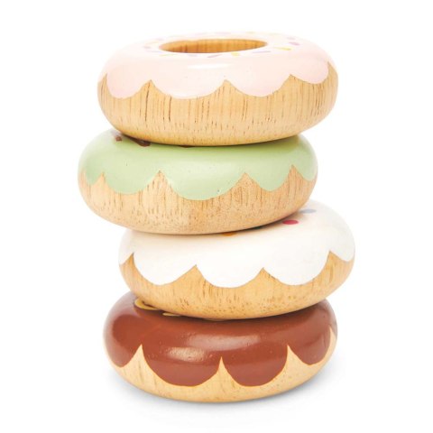 Drewniane pączki – zestaw do zabawy w cukiernię Drewniane pączki – zestaw do zabawy w cukiernię