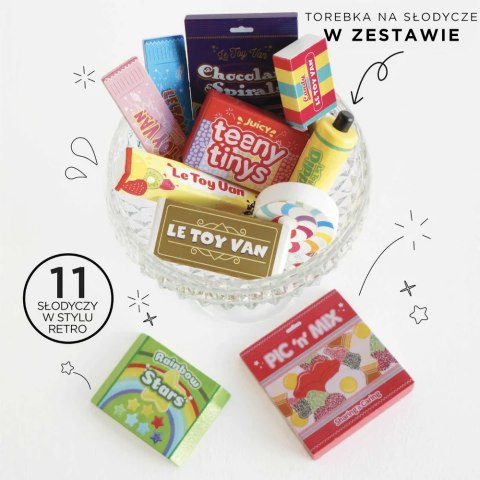 Drewniane słodycze – zestaw 11 elementów, zabawa w sklep i kuchnię dla dzieci Drewniane słodycze – zestaw 11 elementów, zabawa w sklep i kuchnię dla dzieci