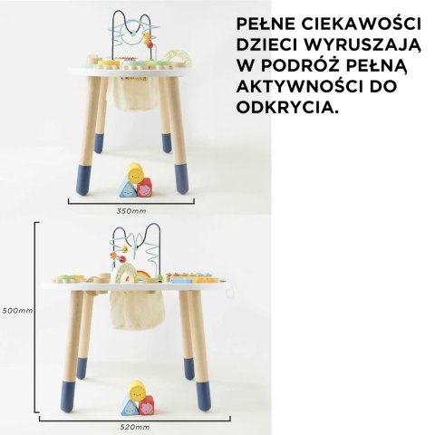 Drewniany stolik edukacyjny – sensoryczna zabawka dla dzieci Drewniany stolik edukacyjny – sensoryczna zabawka dla dzieci