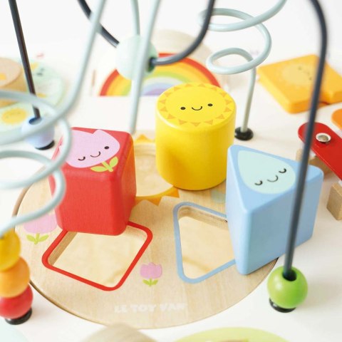 Drewniany stolik edukacyjny – sensoryczna zabawka dla dzieci Drewniany stolik edukacyjny – sensoryczna zabawka dla dzieci