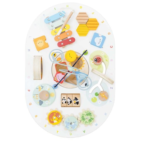 Drewniany stolik edukacyjny – sensoryczna zabawka dla dzieci Drewniany stolik edukacyjny – sensoryczna zabawka dla dzieci