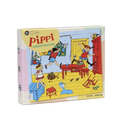 Drewniane puzzle Pippi Langstrumpf – edukacyjna układanka 30 elementów