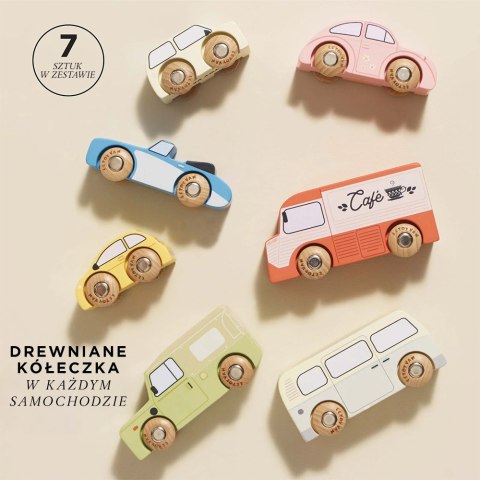 Drewniane samochody vintage – klasyczny zestaw aut dla dzieci Drewniane samochody vintage – klasyczny zestaw aut dla dzieci