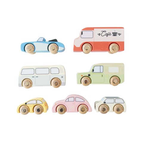 Drewniane samochody vintage – klasyczny zestaw aut dla dzieci Drewniane samochody vintage – klasyczny zestaw aut dla dzieci