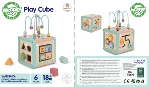 Drewniana kostka aktywności – multifunkcyjna edukacyjna sorter, 18 miesięcy+ Drewniana kostka aktywności – multifunkcyjna edukacyjna sorter, 18 miesięcy+