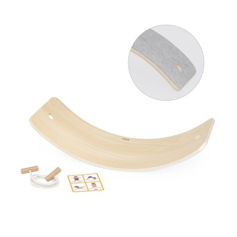 Drewniana deska balansująca z filcem Viga do ćwiczeń równowagi