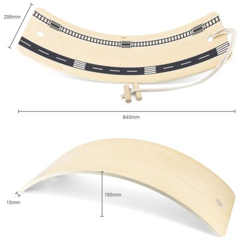 Drewniana deska balansująca z filcem Viga do ćwiczeń równowagi