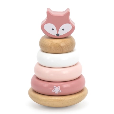 Drewniana piramidka edukacyjna – lisek