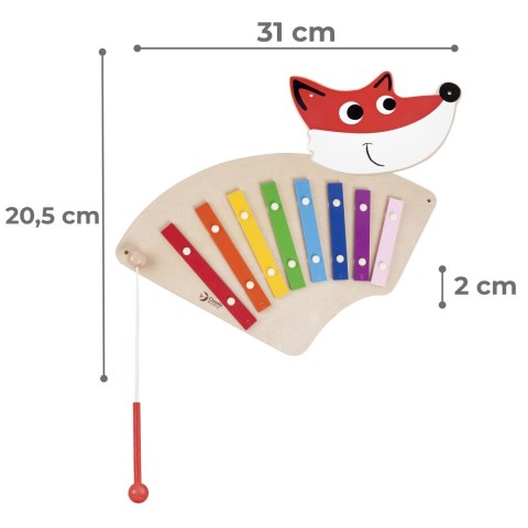 Drewniana Muzyczna Tablica Ścienna Lisek – Classic World