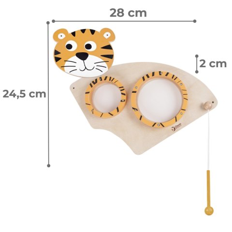 Drewniana Muzyczna Tablica Ścienna Tygrysek