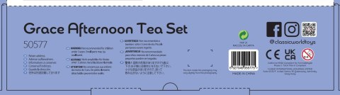 Drewniany zestaw do herbaty i deserów – 14 elementów